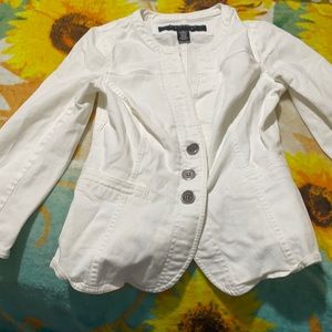 Apostrophe white suit jacket size S